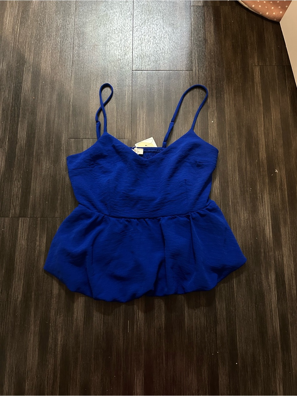 nwt royal blue peplum tank